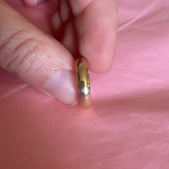 18k Gold Wedding Engagement Ring Band I Love You Engraved - Picture 4 of 7